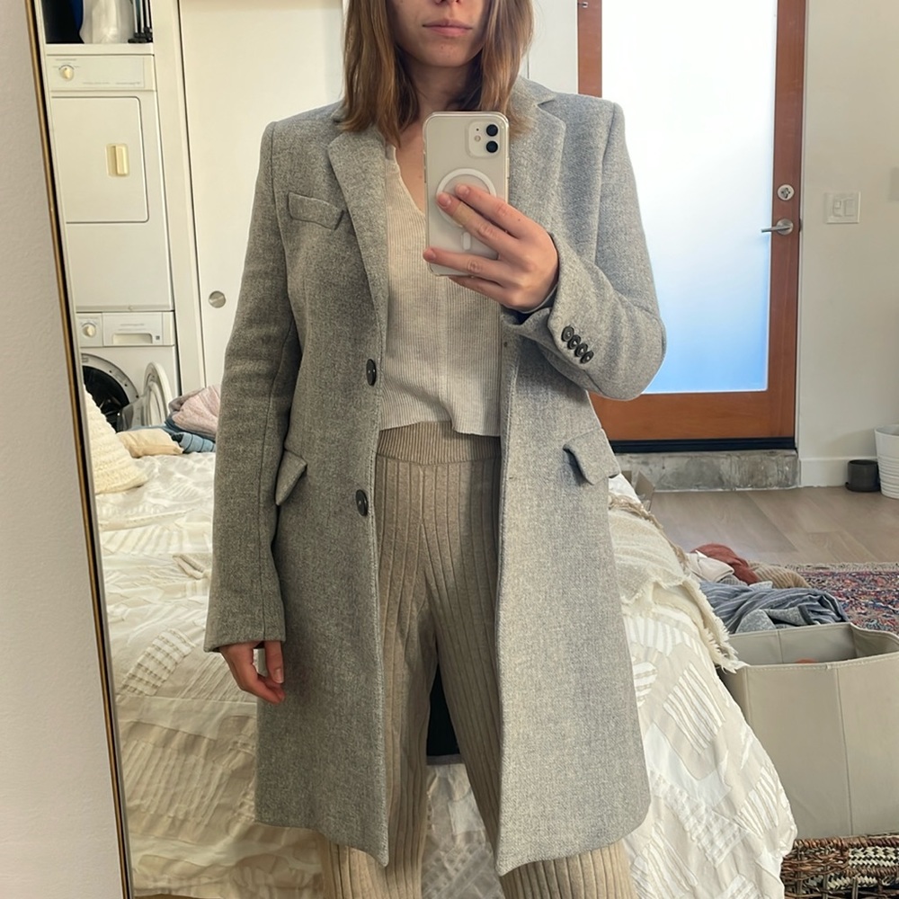 Zara Woman Wool Tailored Coat